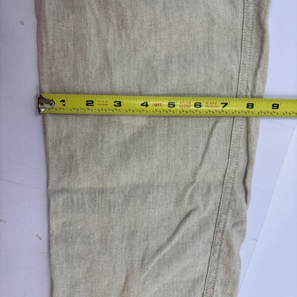 Men's Porter & Ash Linen Blend Pants Men's 36 (36x29.5) Tan Beach Drawstring - Picture 11 of 11